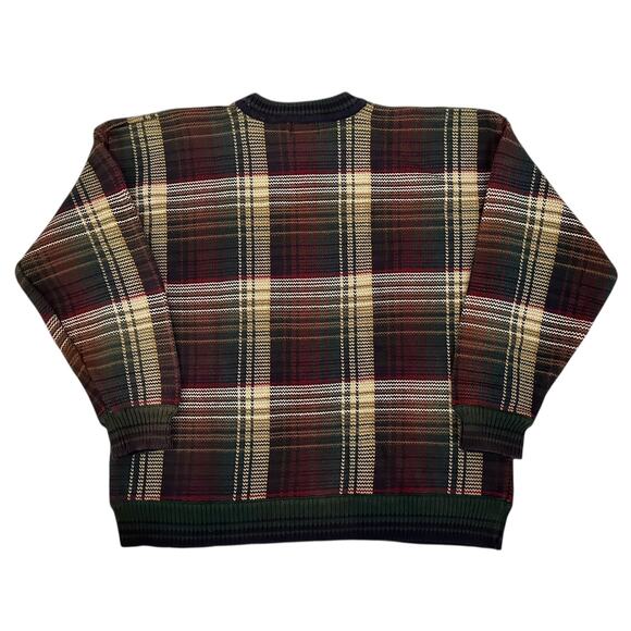 Gant Sweater Men Sz  XL VTG 90s Plaid Cotton Sweater Dad Grandpa Pullover Preppy - Picture 10 of 13